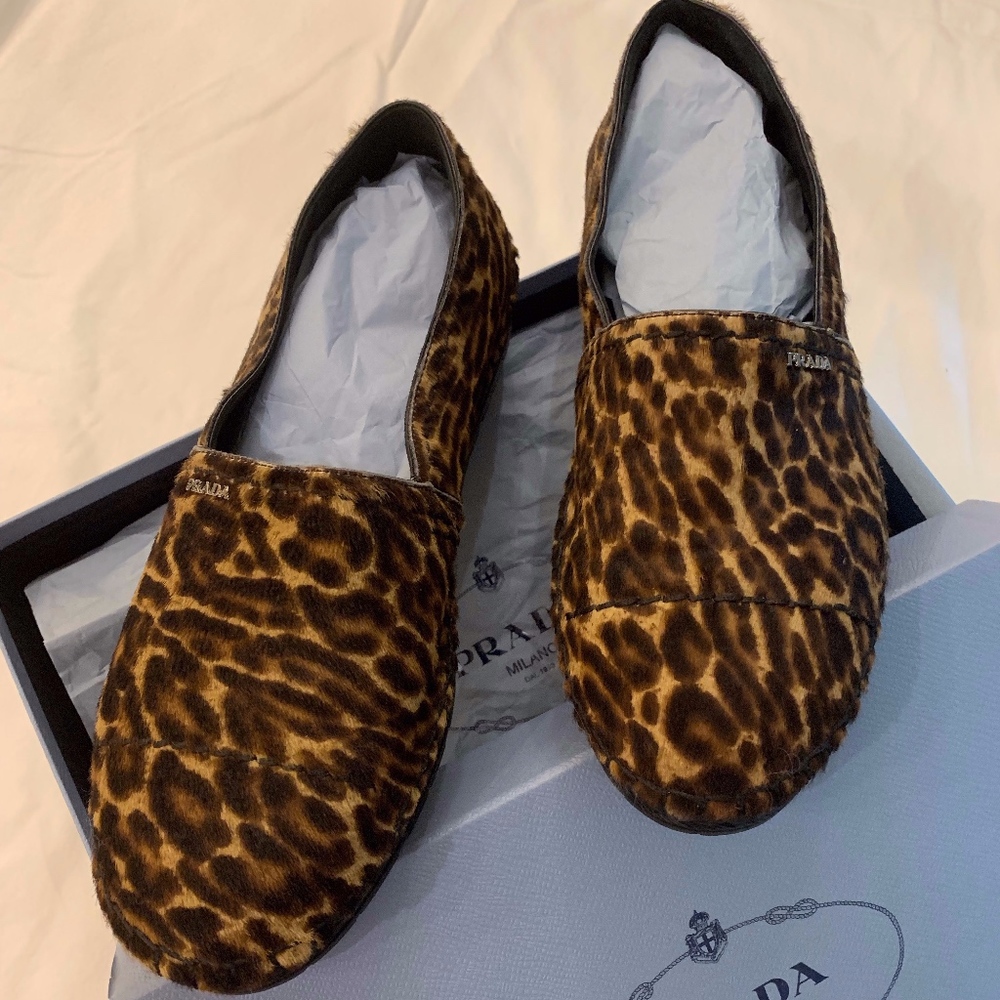 Prada Leopard Print Espadrille (Women)